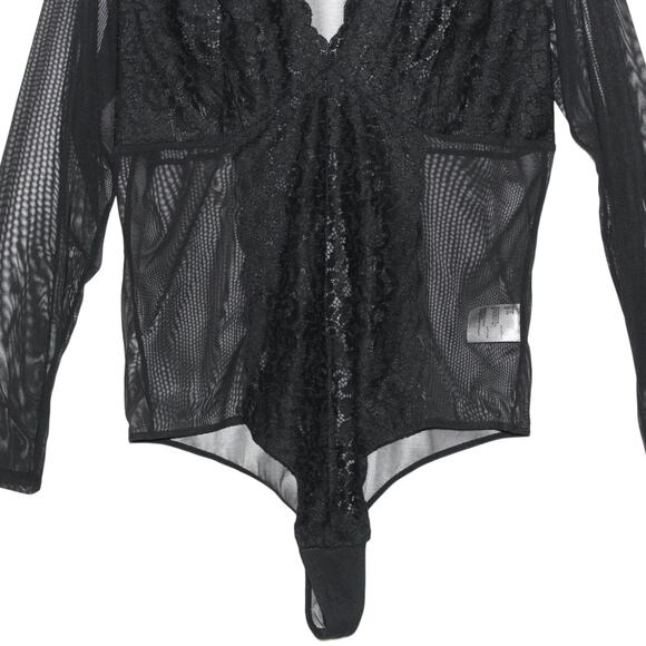 INC International Concepts Black Lace Bodysuit XXL NWT - Picture 4 of 9